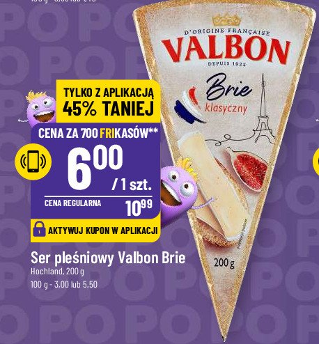 Ser brie oryginalny Valbon promocja w POLOmarket