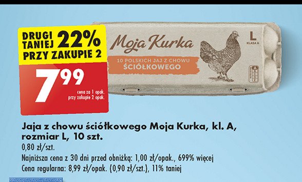 Jaja ściółkowe rozm. l Moja kurka promocja