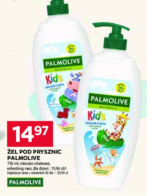 Żel pod prysznic i do kąpieli dla dzieci żyrafa Palmolive naturals promocja