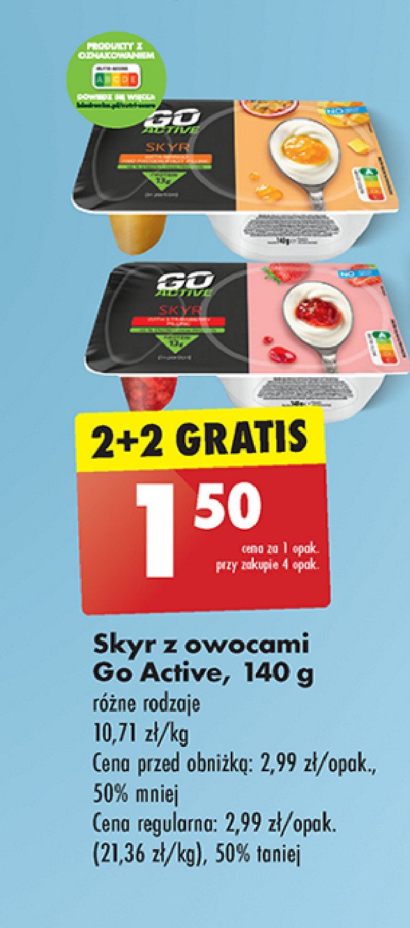 Skyr z truskawkami Go active promocja