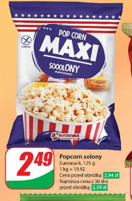 Popcorn solony Eurosnack maxi promocja