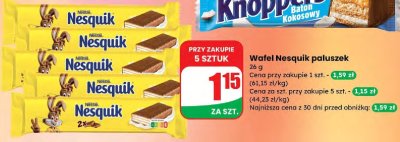 Wafel Nesquik paluszek promocja w Dino