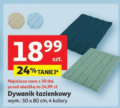 Dywanik łazienkowy 40 x 60 cm promocja w Auchan