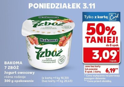 Jogurt owocowy BAKOMA 7 ZBÓŻ Jogurt owocowy promocja w Kaufland