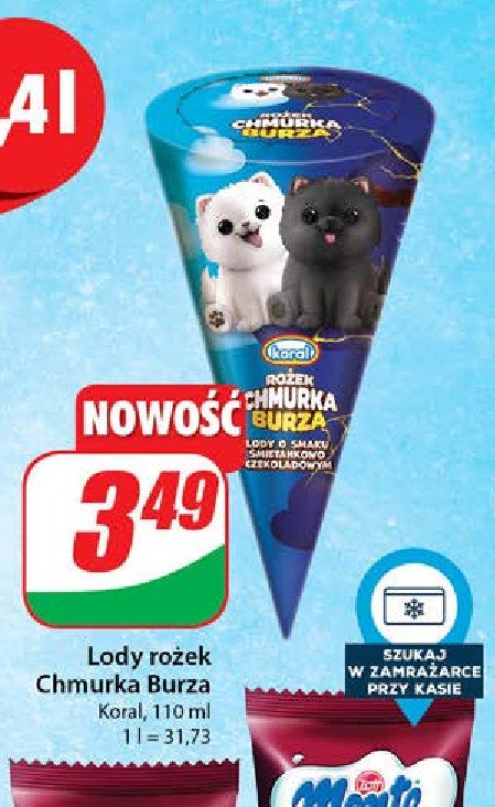 Rożek chmurka burza Koral promocja w Dino