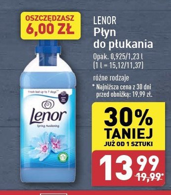 Płyn do płukania spring awakening Lenor promocja w Aldi