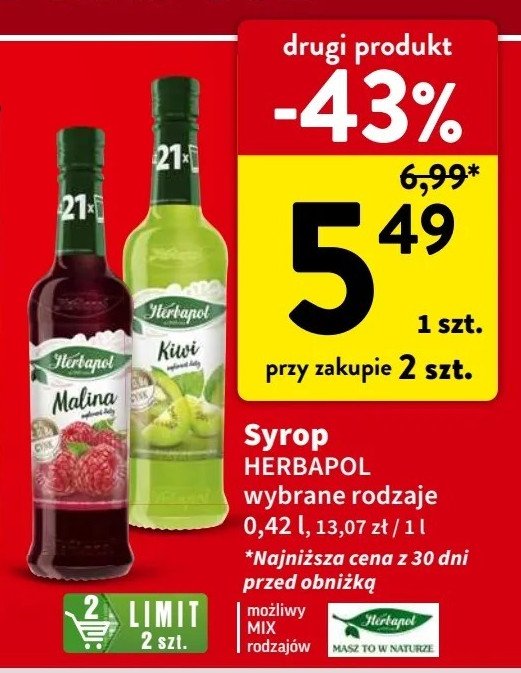 Syrop kiwi Herbapol promocja