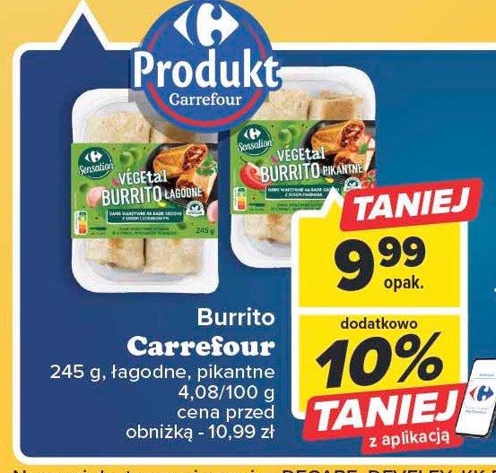 Burrito pikantne Carrefour sensation promocja