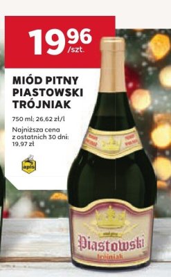 Miód pitny Piastowski Trójniak promocja w Stokrotka