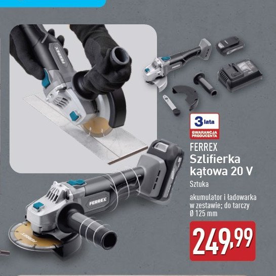 Szlifierka k膮towa 20v Ferrex promocja