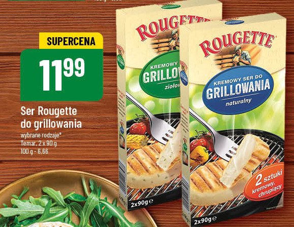 Ser kremowy do grillowania ziołowy Rougette promocja w POLOmarket