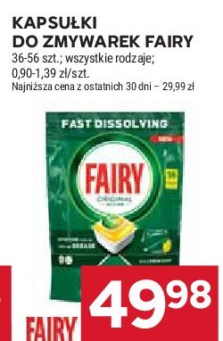 Tabletki do zmywarek lemon Fairy all in 1 promocja