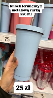 Kubek termiczny z metalową rurką promocja w Dealz