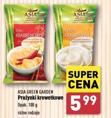 Prażynki krewetkowe chili Asia green garden promocja