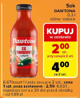 Sok pomidorowy pikantny Dawtona promocja