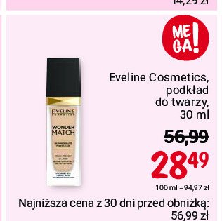 Podk艂ad do twarzy nr 15 Eveline wonder match promocja