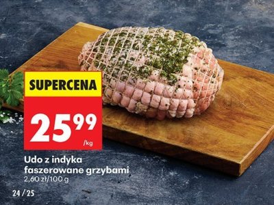 Udziec z indyka faszerowane grzybami promocja w Biedronka