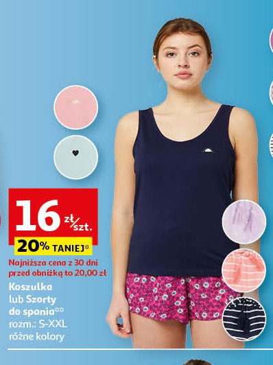 Szorty damskie do spania Auchan inextenso promocja