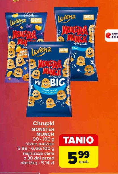 Chrupki mr. big Lorenz monster munch promocja