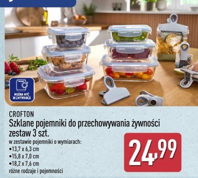 Szklane pojemniki do przechowywania żywności promocja w Aldi