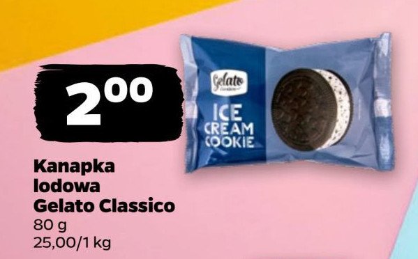 Lodowa kanapka cookie Gelato classico promocja