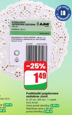 Podkładki papierowe ozdobne promocja w Dino