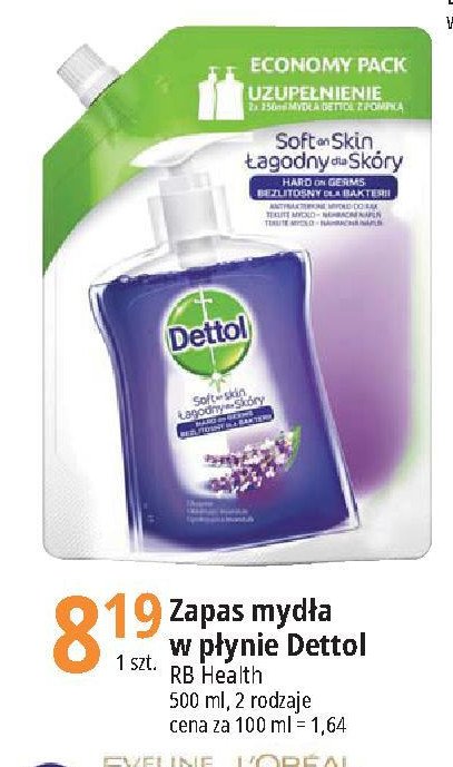Myd艂o w p艂ynie lawendowe - zapas Dettol promocja