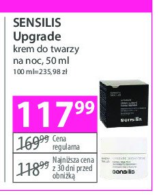 Krem na noc Sensilis upgrade promocja