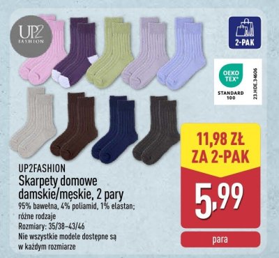 Skarpety domowe męskie promocja w Aldi