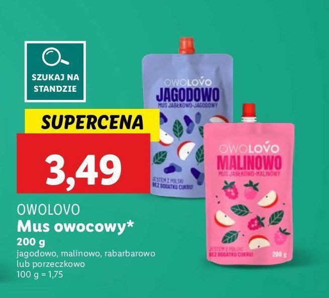 Mus jab艂kowo-malinowy Owolovo promocja