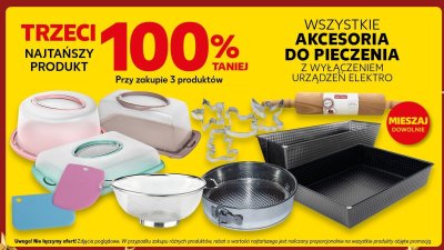 Wszystkie akcesoria do pieczenia trzeci -100% taniej promocja w Kaufland