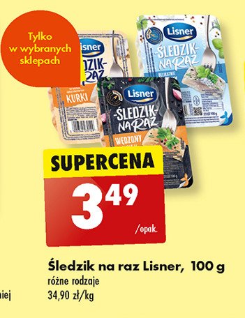 Śledzik na raz wędzony w oleju Lisner śledzik na raz promocja
