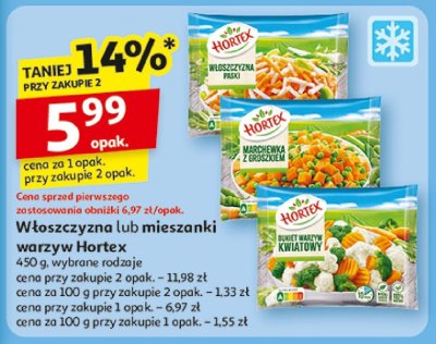 Mieszanki warzyw Hortex promocja w Auchan