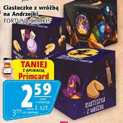 Ciasteczko z wróżbą na Andrzejki FORTUNA COOKIES promocja w Prim Market
