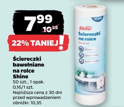 Ściereczki bawełniane na rolce promocja w Netto