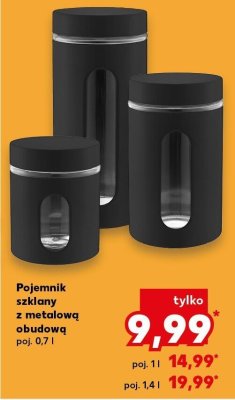 Pojemnik szklany z metalową obudową poj. 0,7 l Ambition promocja w Kaufland
