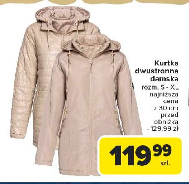 Kurtka damska dwustronna rozm. s-xl promocja w Carrefour