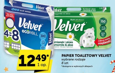 Papier toaletowy Velvet wybrane rodzaje promocja w Euro Sklep