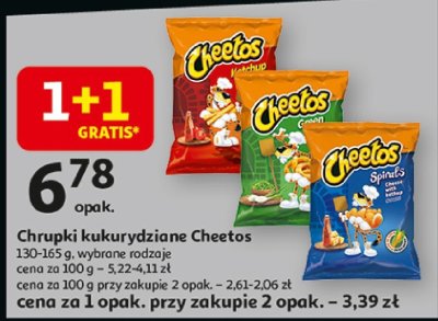 Chrupki kukurydziane Cheetos, wybrane rodzaje promocja w Auchan