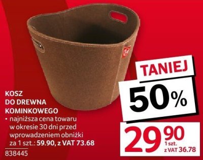 Kosz do drewna kominkowa promocja w Selgros