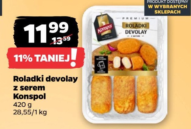 Roladki devolay z serem Konspol promocja