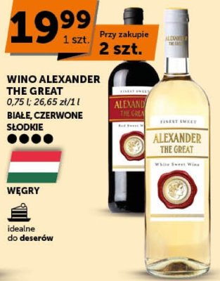 Wino Alexander The Great białe czerwone słodkie promocja w ABC