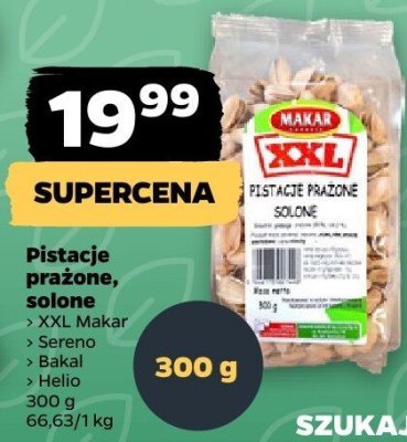 Pistacje prażone, solone XXL Makar, Baikal, Helio promocja w Netto