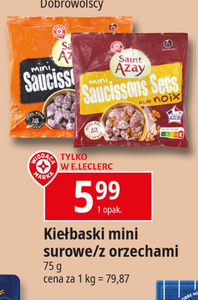 Mini salami z orzechami Wiodąca marka saint azay promocja