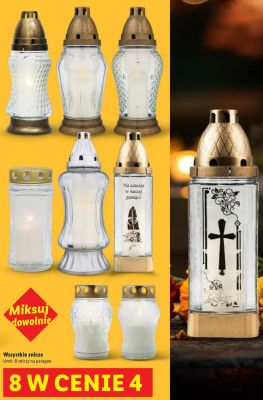 Znicze 8 w cenie 4 promocja w Lidl
