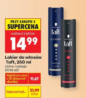 Lakier do włosów Taft, 250 ml promocja w Biedronka