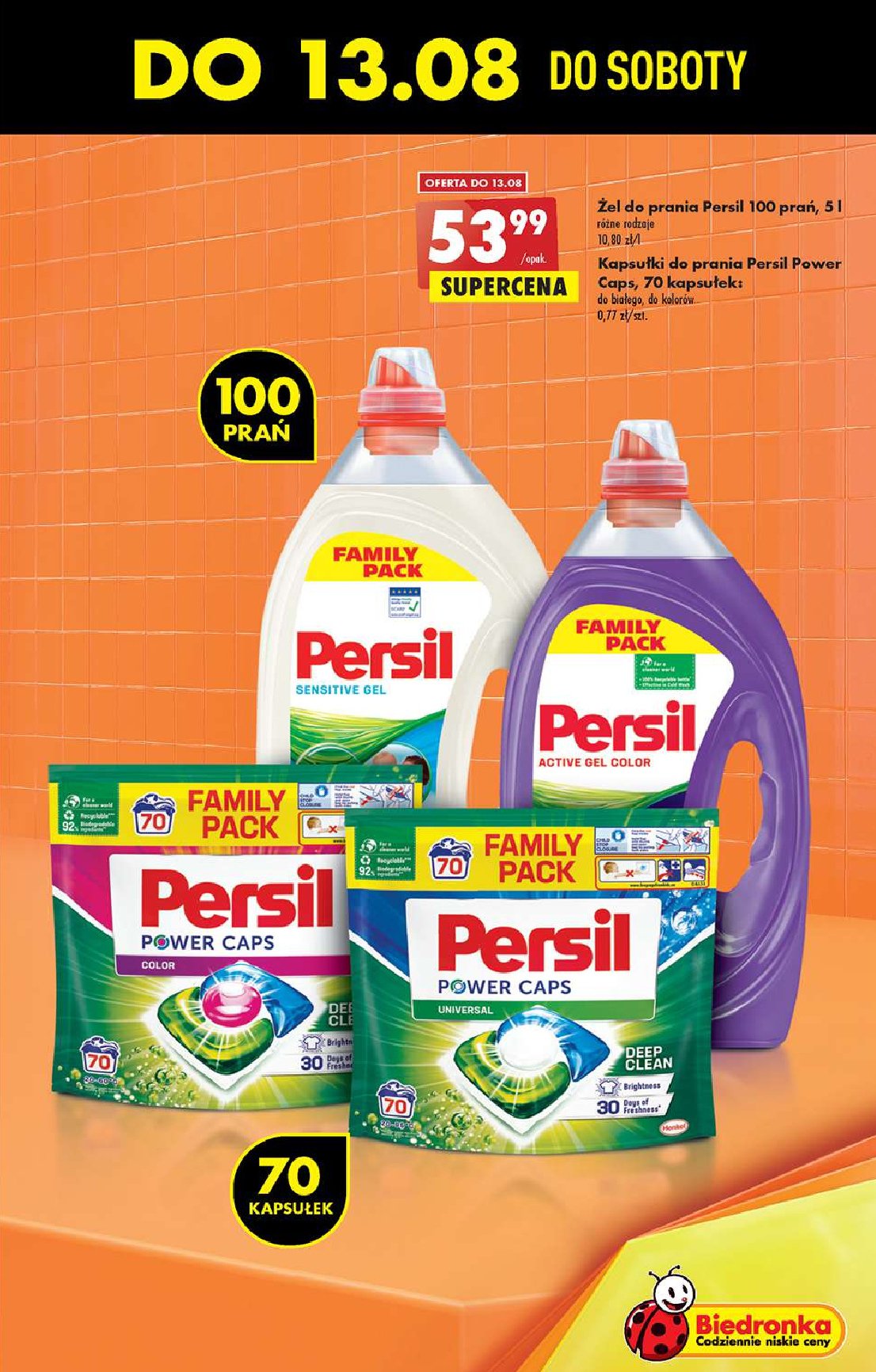 Żel do prania deep clean Persil color gel promocje