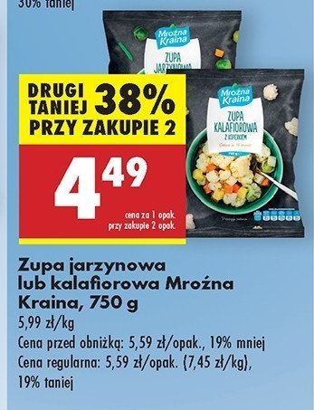 Zupa kalafiorowa Mroźna kraina promocja w Biedronka