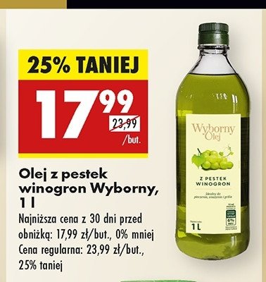 Olej z pestek winogron Wyborny promocja