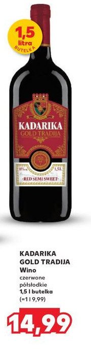 Wino półsłodkie KADARKA GOLD promocja